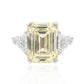 Emerald-Cut Light Yellow Diamond Ring - 5.78ct