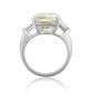 Emerald-Cut Light Yellow Diamond Ring - 5.78ct