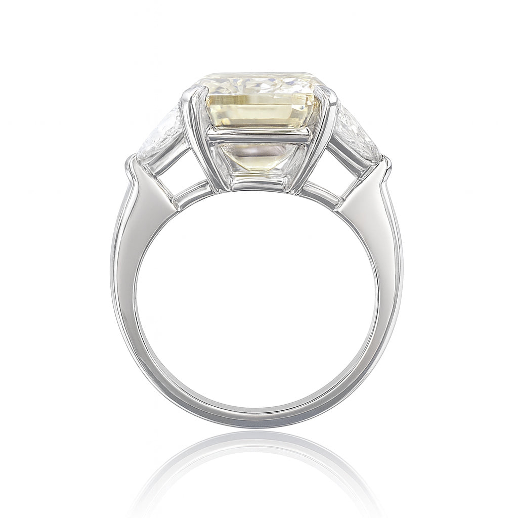 Emerald-Cut Light Yellow Diamond Ring - 5.78ct