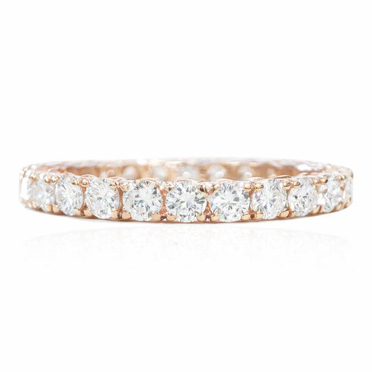 18KPG Round-Cut Diamond Eternity Ring - 1.12ct