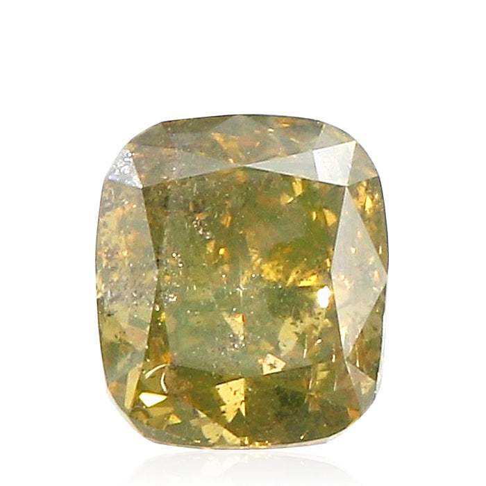 カラーダイヤモンドルース クッション ブラウンイエロー I1 1.514ct 画像
