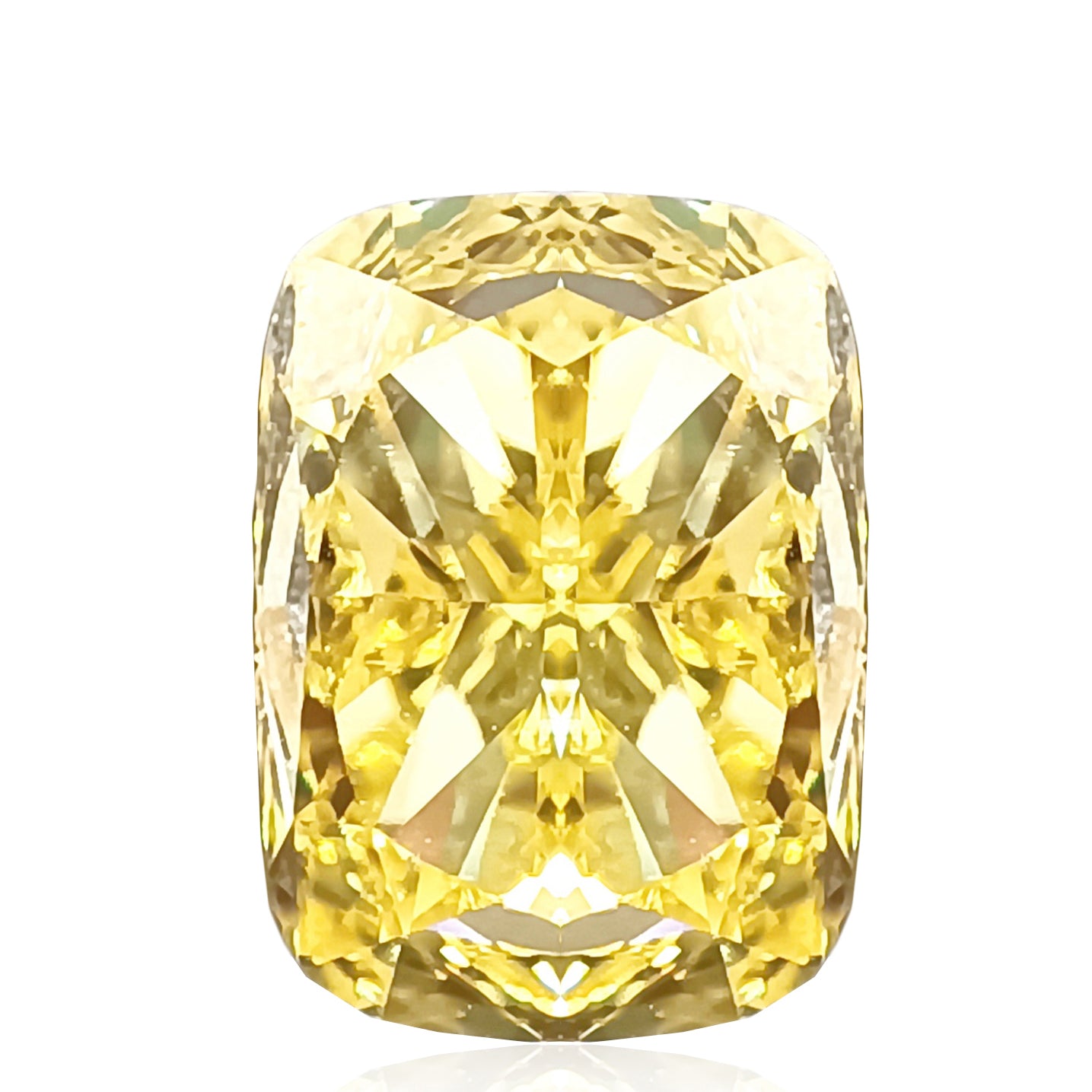 カラーダイヤモンドルース鑑定書画像 クッション イエロー SI1 1.005ct