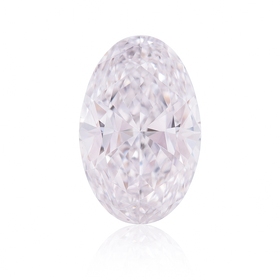 オーバル 天然ピンクダイヤモンド 0.542ct Very Light Purplish Pink