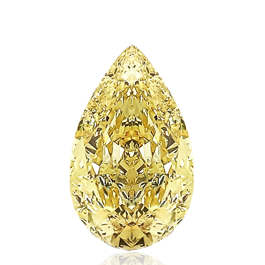 Natural Loose Diamond 2.07ct Fancy Intense Yellow Pear