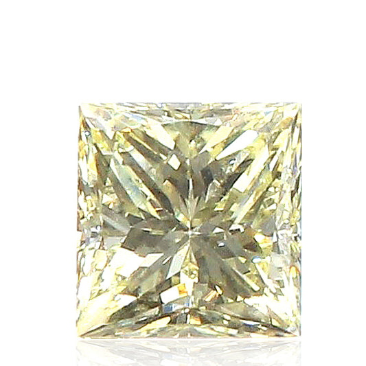 カラーダイヤモンドルース プリンセス イエロー 0.638ct VS2 画像