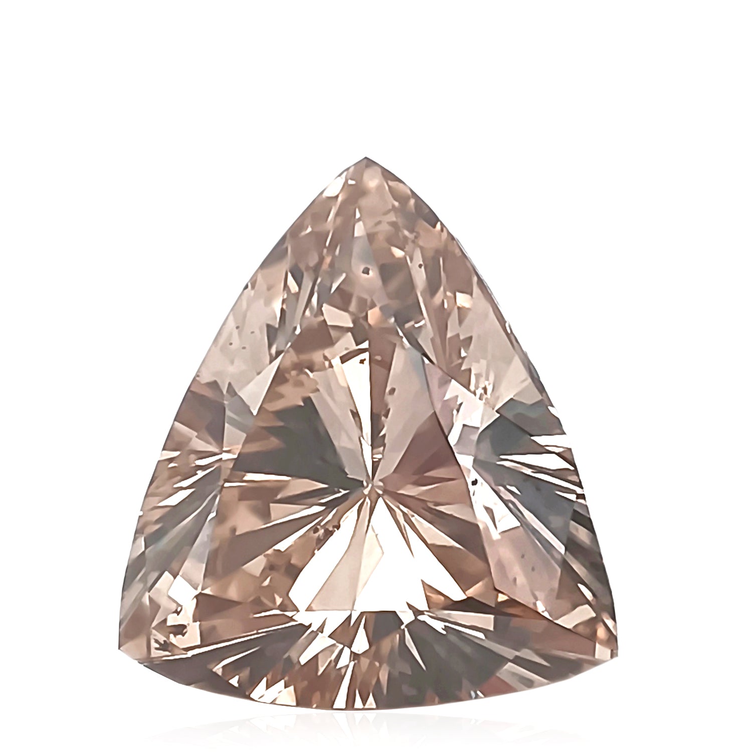 カラーダイヤモンドルース トリリアント ブラウン SI1 4.163ct 画像