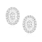18K 無色ダイヤモンドイヤリング 1.071ct VS1-VS2 E オーバル 画像