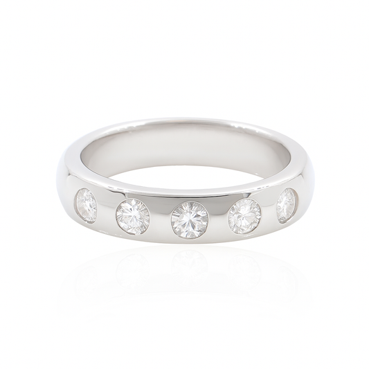 無色ダイアモンドリング ファイブストーン 1.2ct 画像
