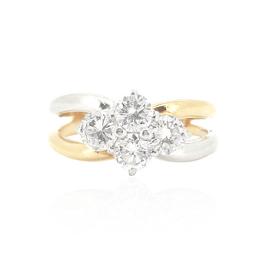 Round Colorless Diamond Ring - 1ct