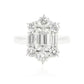 無色F ダイアモンドリング エメラルド 2.296ct VS2 画像