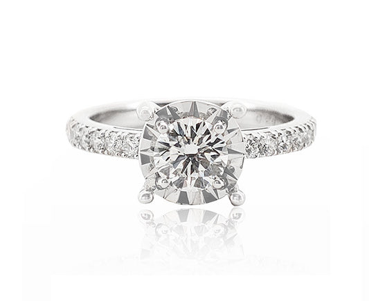 18K 無色Dダイヤモンド リング 0.636ct VS1 ラウンド 画像