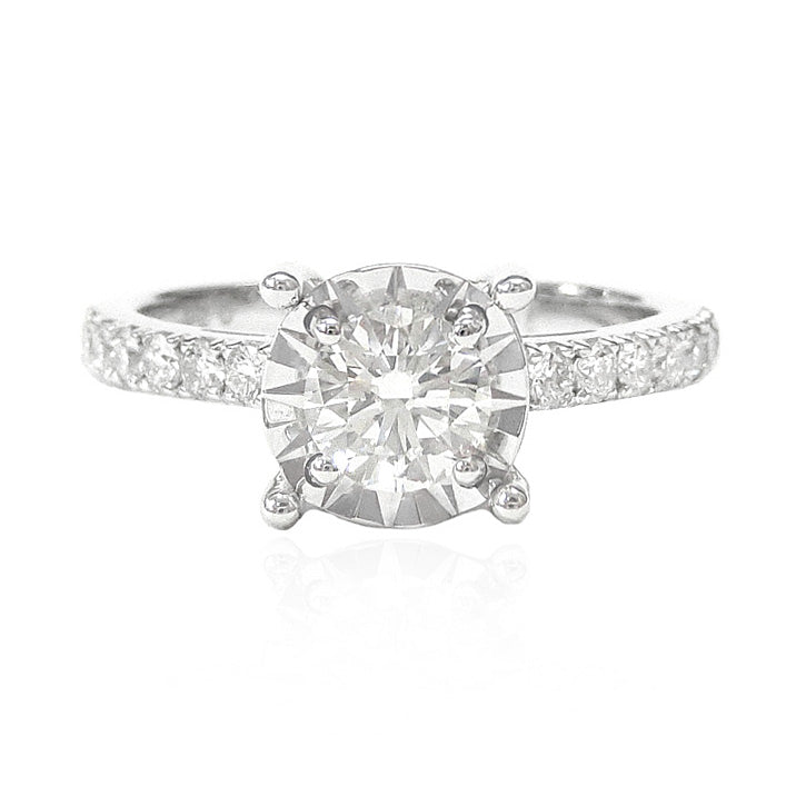 18K 無色Fダイヤモンド リング 0.81ct VS2 ラウンド