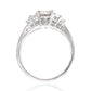PT900 ダイヤモンドリング 1.657ct SI1 E 無色 プリンセス 横画像