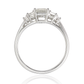PT900 ダイヤモンドリング 1.657ct SI1 E 無色 プリンセス 横画像