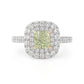 グリーンダイアモンドリング クッション 1.317ct VS2 画像