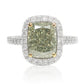 グリーンダイアモンドリング クッション 2.373ct SI2 画像