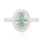 グリーンダイアモンドリング オーバル 1.59ct  画像
