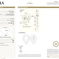 グリーンダイヤモンドリング鑑定書画像 ペア 2.63ct SI2 詳細