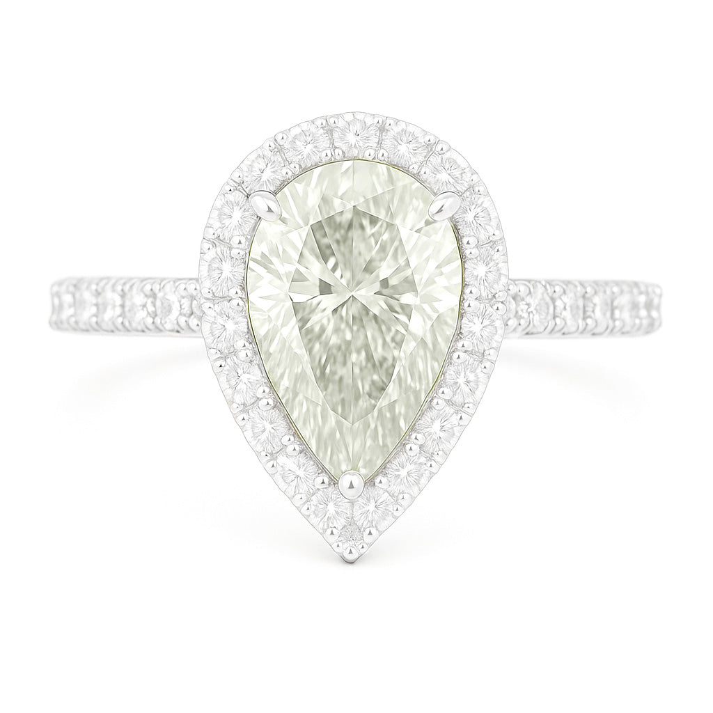 グリーンダイアモンドリング ペア 2.004ct SI1 画像