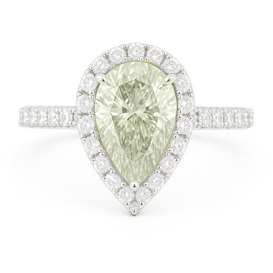 グリーンダイアモンドリング ペア 2.004ct SI1 画像