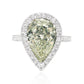 グリーンダイアモンドリング ペア 3.86ct VS2 画像