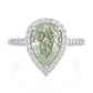 グリーンダイアモンドリング ペア 3.86ct VS2 画像
