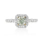 グリーンダイアモンドリング ラディアント 0.728ct VS2 画像