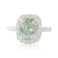 グリーンダイヤモンドリング クッション 2.424ct SI2 画像