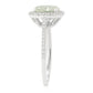 グリーンダイヤモンドリング クッション 2.424ct SI2 裏画像
