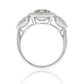 グリーンダイヤモンドリング クッション 3.237ct SI1 裏画像
