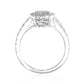 グリーンダイヤモンドリング オーバル 1.59ct  裏画像