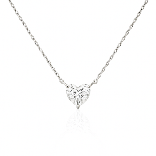 ハートダイヤモンドネックレス PT900 0.15ct