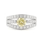 ライトイエローダイアモンドリング ラウンド 1.012ct SI1 画像