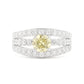ライトイエローダイアモンドリング ラウンド 1.012ct SI1 画像