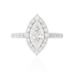 PT950 ほぼ無色ダイヤモンドリング 1.491ct SI2 Near Colorless マーキス 画像