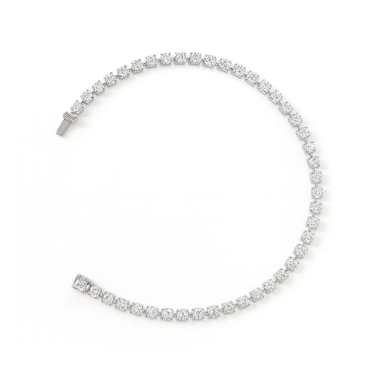 天然ダイヤモンドブレスレット 無色 ラウンド 18cm 6.27ct 画像 2