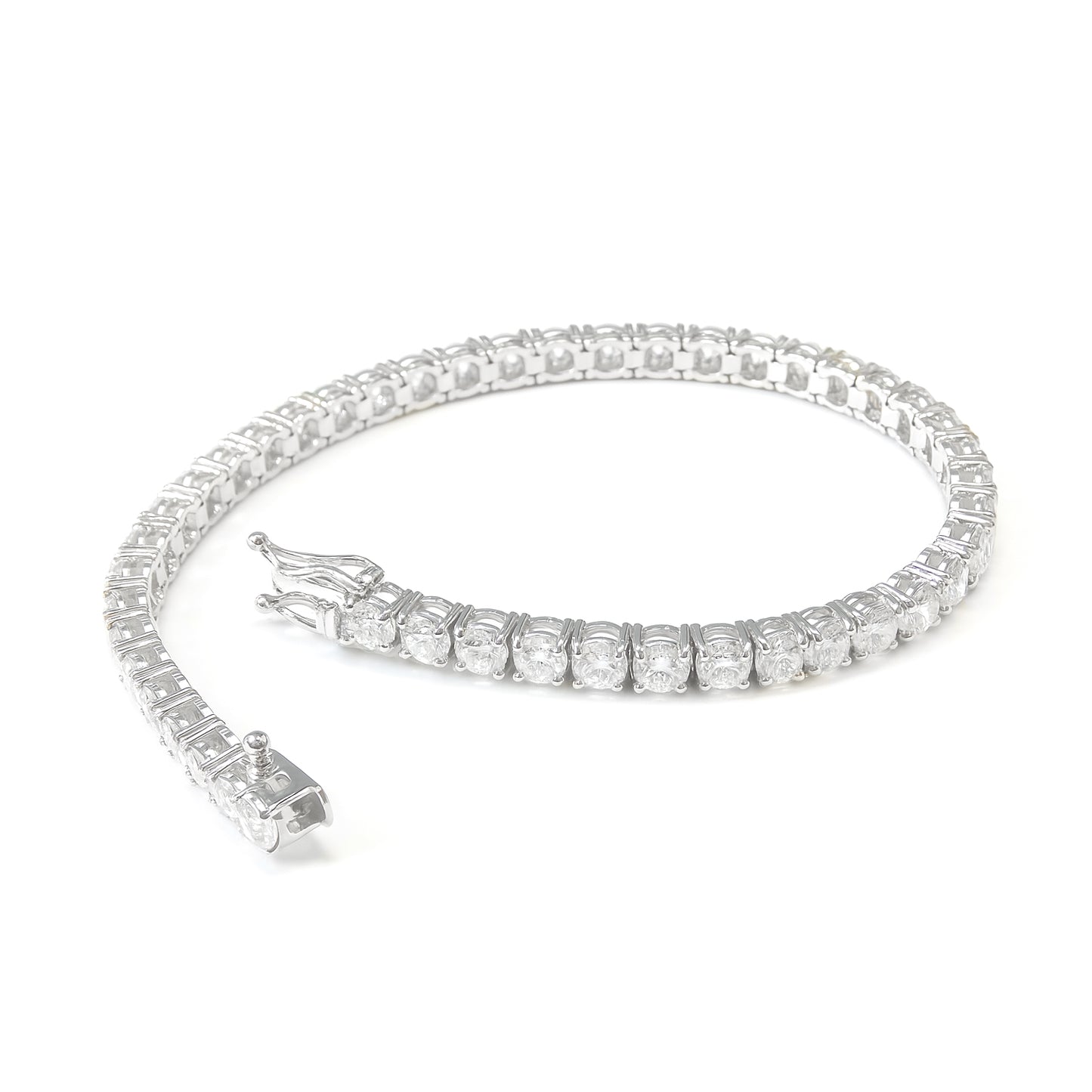 天然ダイヤモンドブレスレット 無色 ラウンド 18cm 8.5ct 画像