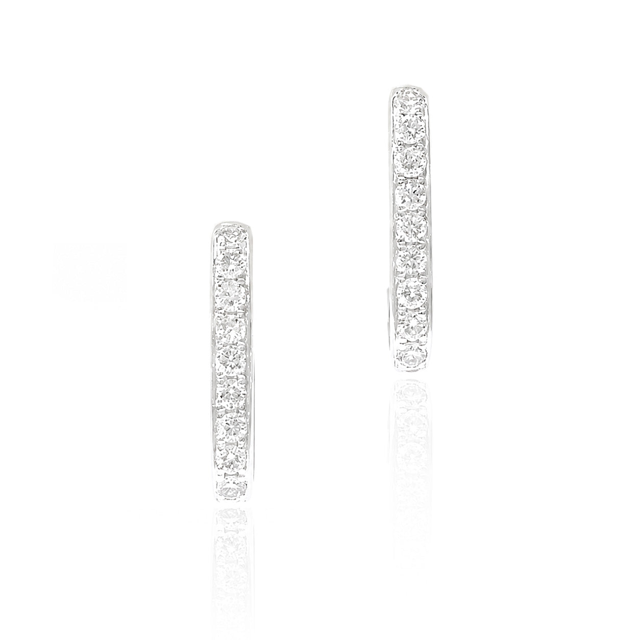天然ダイヤモンドピアス 0.24ct Round 18KWG 画像