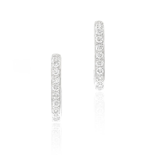 天然ダイヤモンドピアス 0.24ct Round 18KWG 画像