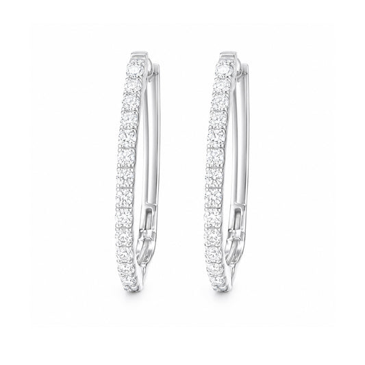 天然ダイヤモンドピアス 0.26ct Round 18KWG 画像