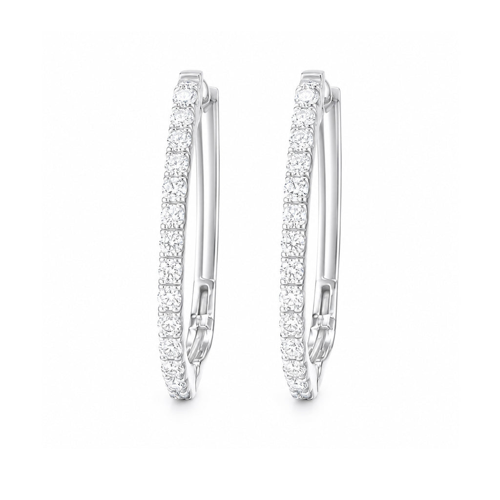 PT950 ほぼ無色G-H 天然ダイヤモンドピアス 0.26ct ラウンドカット