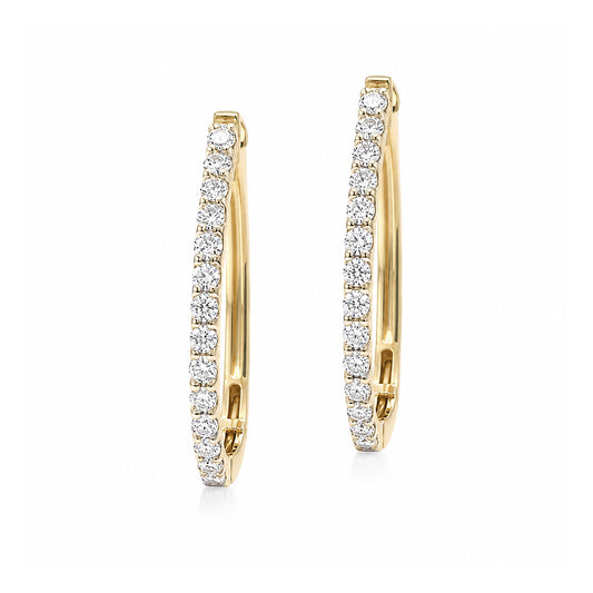 天然ダイヤモンドピアス 0.26ct Round 18KYG 画像