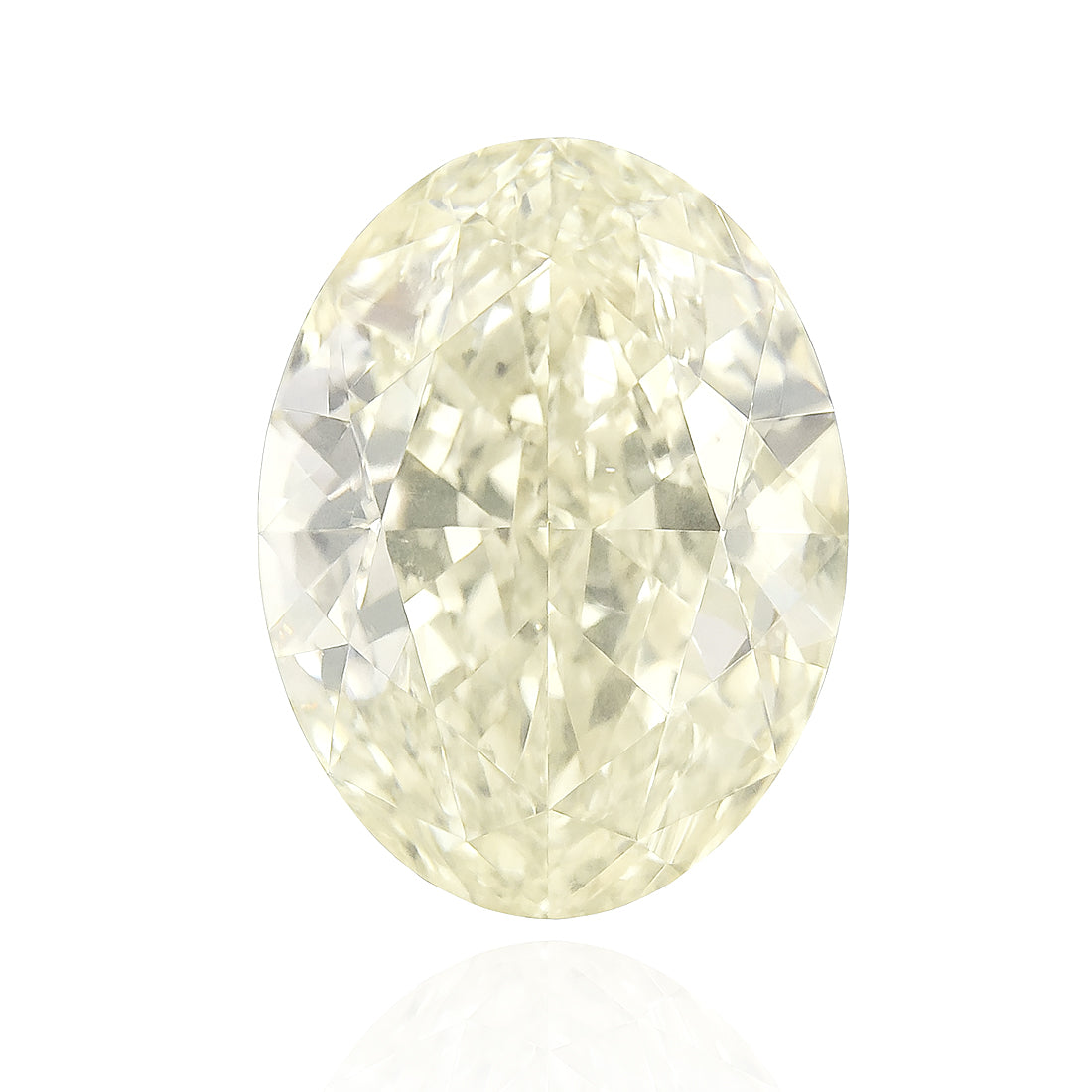 天然ダイヤモンドルース ベリーライトイエロー オーバル VVS2 10.016ct 画像