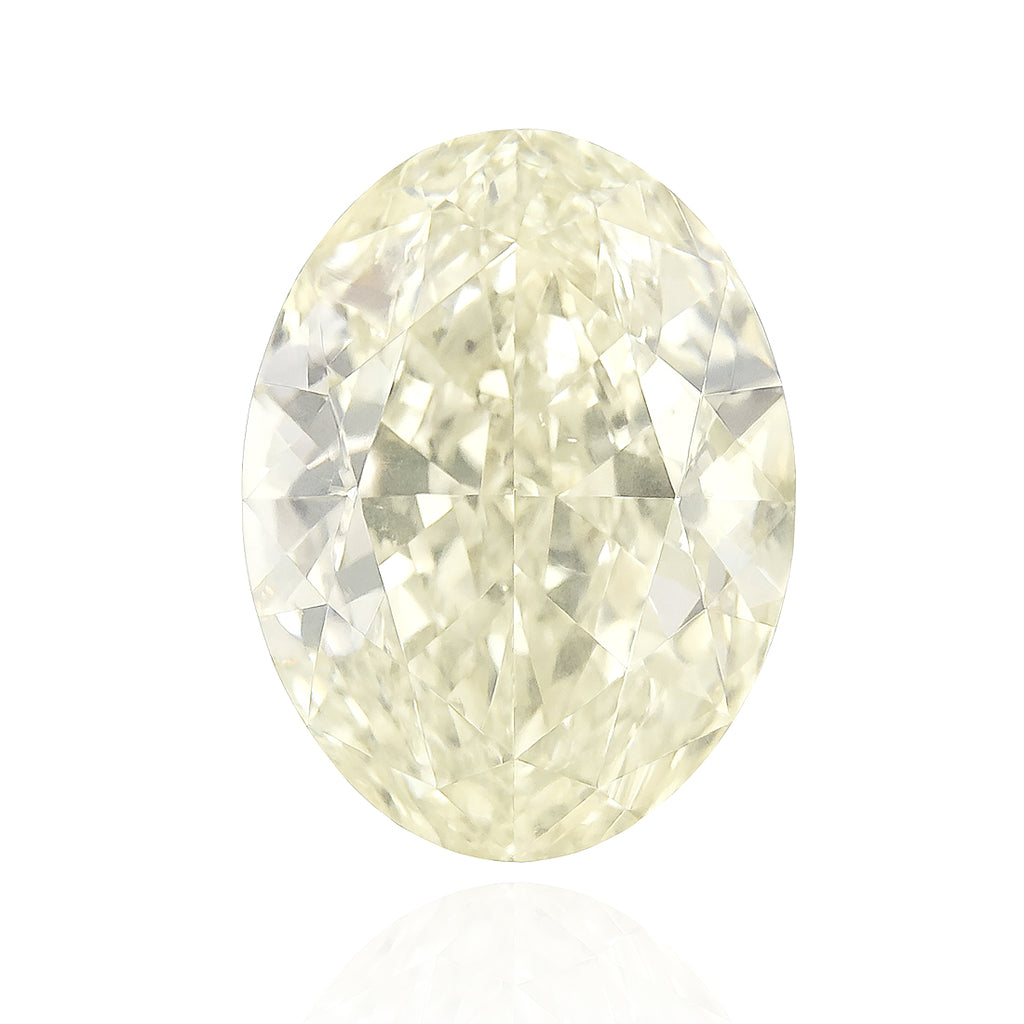 Natural Loose Diamond 10.016ct Very Light Yellow N Oval