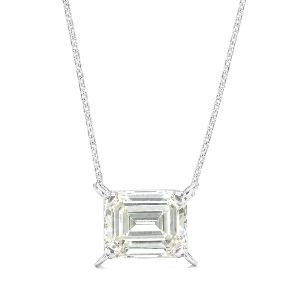 天然ダイヤモンドネックレス 3.019ct Emerald PT850/PT900 画像