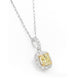 天然ダイヤモンドネックレス ファンシーイエロー クッション VS2 0.411ct 画像