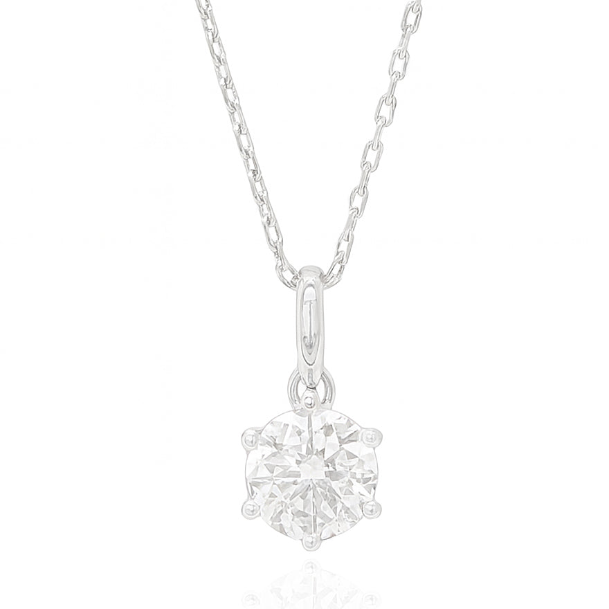 天然ダイヤモンドネックレス ほぼ無色 ラウンド SI1 0.649ct 画像