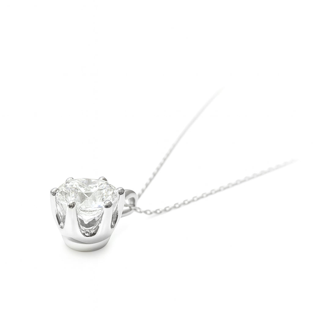  天然ダイヤモンドネックレス ほぼ無色 ラウンド SI1 0.649ct 画像