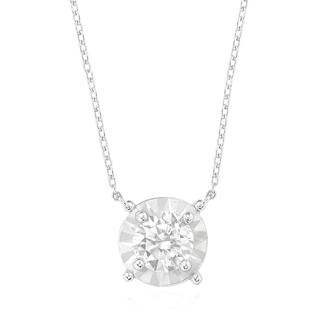 K14 ラウンドダイヤモンド ペンダントネックレス - 0.329ct