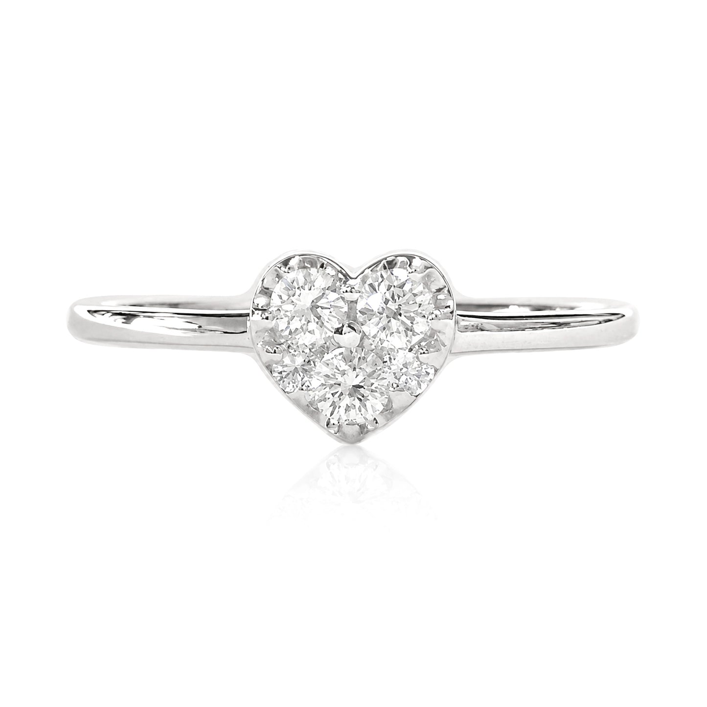天然ダイヤモンドリング 0.15ct Round 18KWG 画像